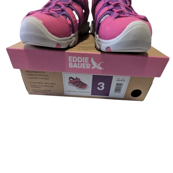 Eddie Bauer Kids Pink and Purple Sandals. Size 3. - Picture 5 of 6
